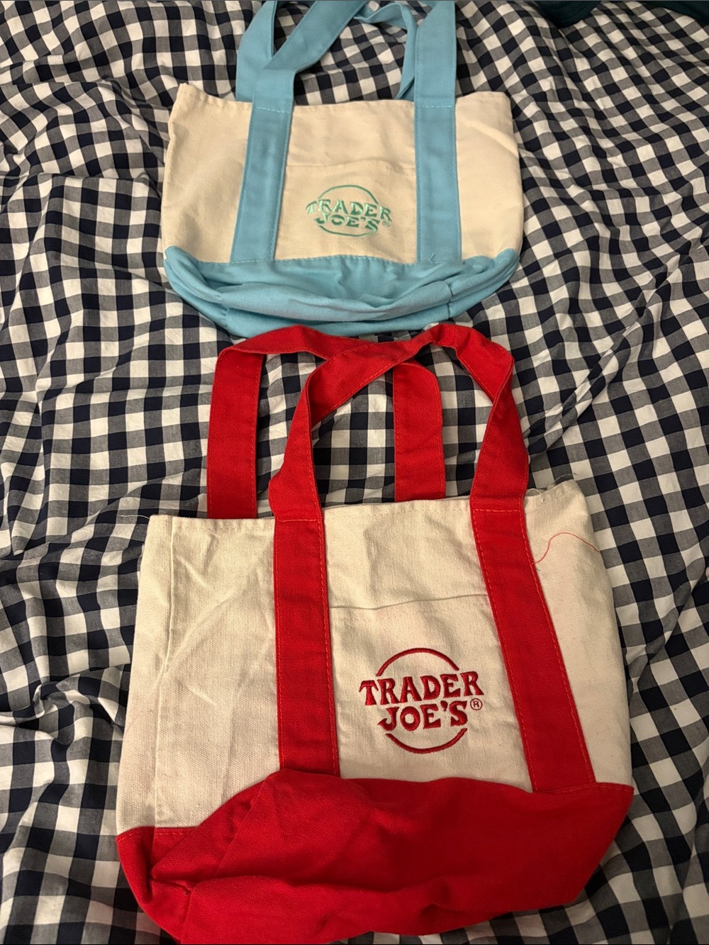 Trader Joe's Canvas Tote Bag - Red/White